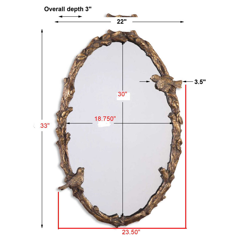 Amierah Iron Frame Oval Mirror