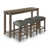 Table brune avec chaise grise