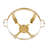 7.26Qt Gold Round Chafing Dish Buffet Warmers Sets