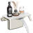 Bathroom Sink Faucet - 4 Inch Vanity With Storage Platform, 2 Hole With Pop-up Drain Stopper, Solid Basin-114472078