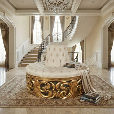 Rococo Circular Chaise Lounge by Rosdorf Park