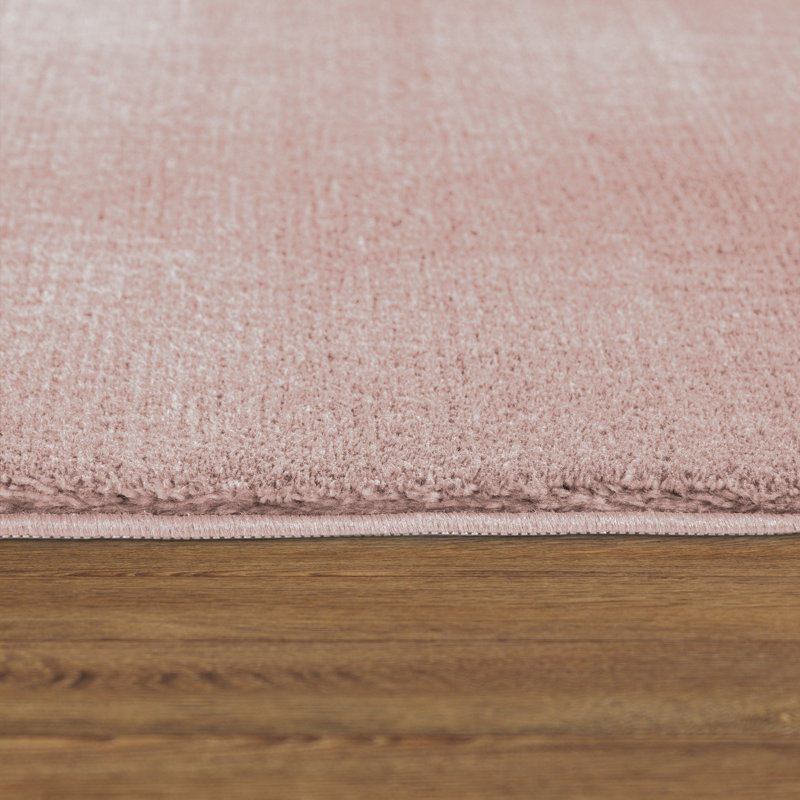 Anarely Shaggy Rug in Pink, Round 6'6"