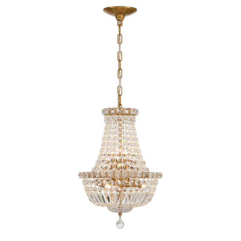 Sansom 12'' Aged Brass Chandelier