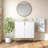 30" White Modern Free-Standing Single Bathroom Vanity With Ceramic Top