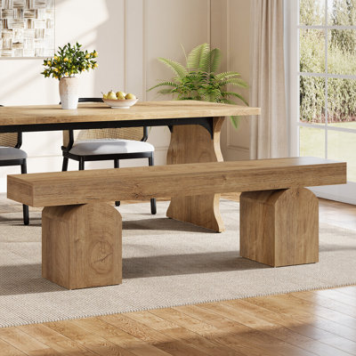 59-Inch Long Black Dining Table Bench For 2-3 People,Long Kitchen Seating For Living Room, Entryway