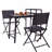 3PCS Patio Bistro Set, Patio Set Of Foldable Patio Table And Chairs,Outdoor Patio Furniture Sets