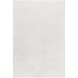Rectangle Onetta Solid Color Hand Lomed Viscose Area Rug in White