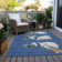 Machine Washable Indoor/Outdoor Christmas Snowman Xhevrie Navy Rug