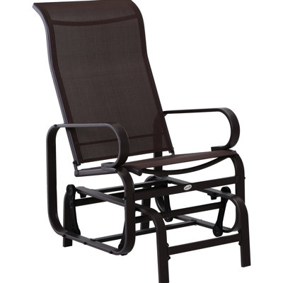 Patio Chair , Brown - Smooth Rocking Mechanism, Water , Strong For Backyard Glider By Rocking, Wear-, Outdoor