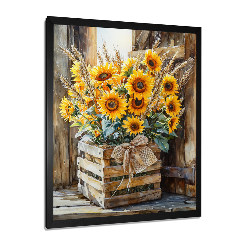 Benson - Art mural sur toile florale, Black, 20" H x 12" W, Reproduction encadrée d'une seule photo