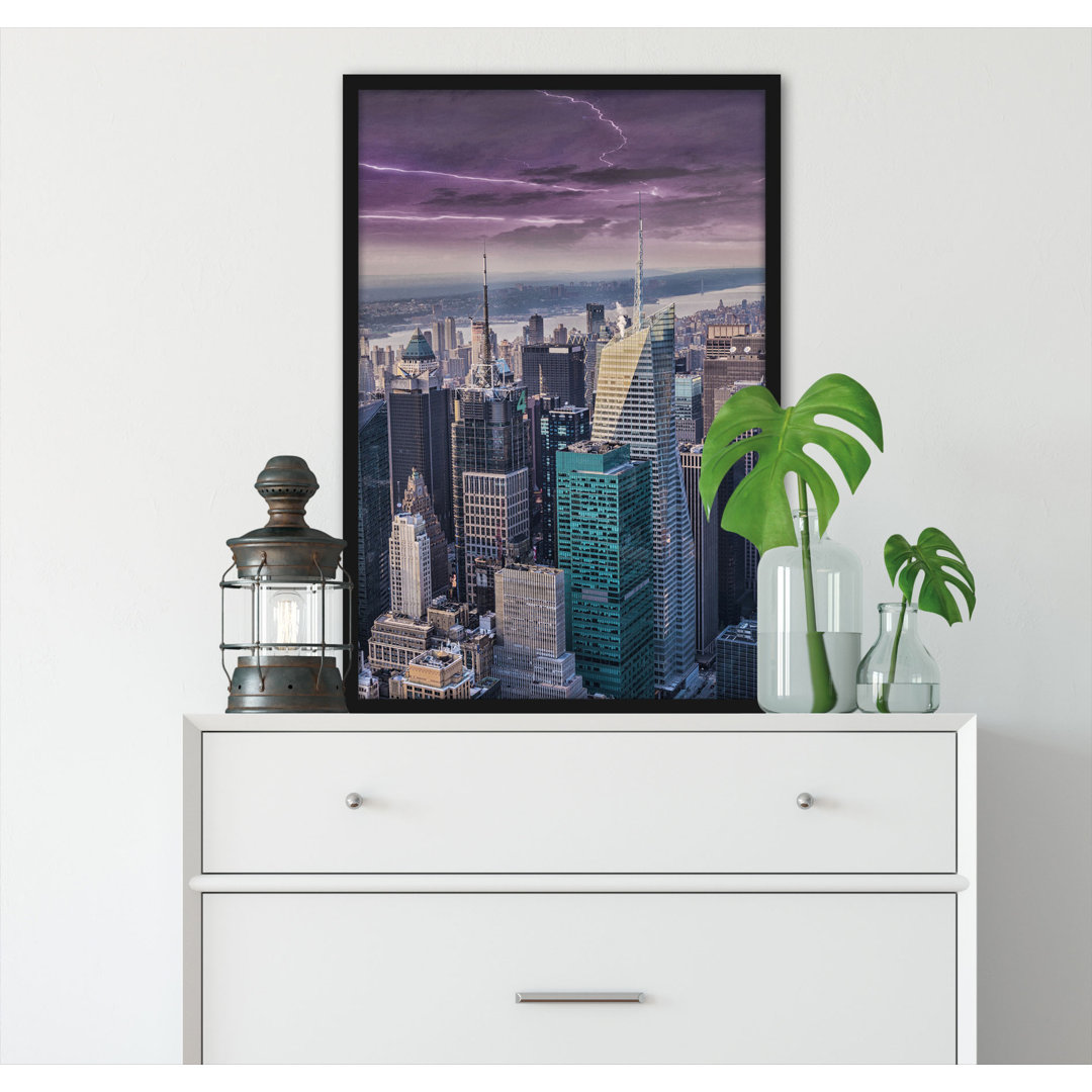 Gerahmter Grafikdruck Skyline New York