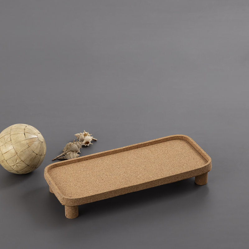 Rectangle Cork Platter Large, 7.5"Wx15.25"Dx2.25"H