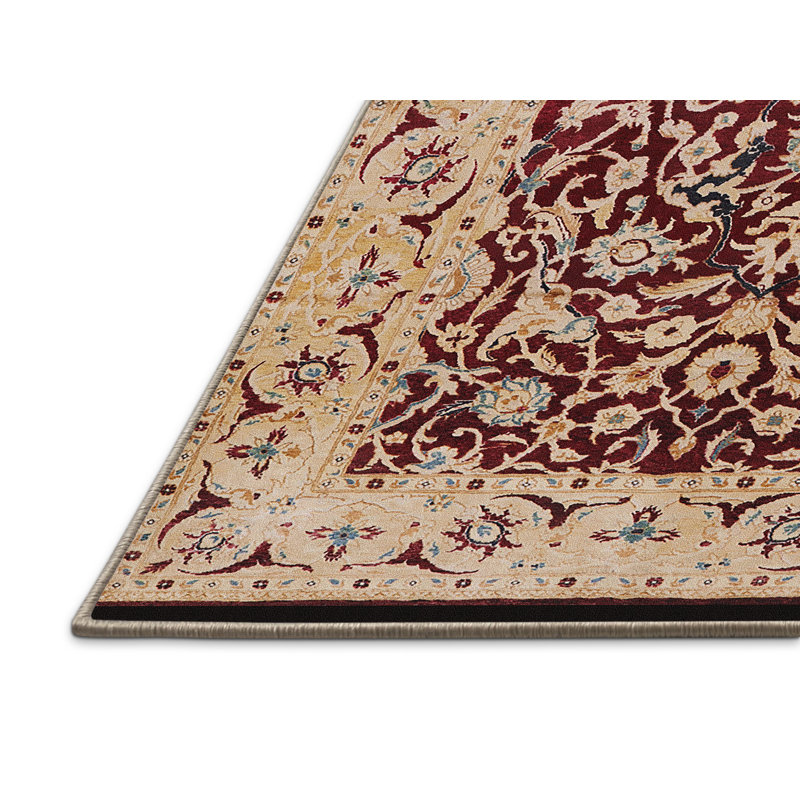 Tapis oriental rouge / beige Mohonk, Rectangle 7 pi x 9 pi