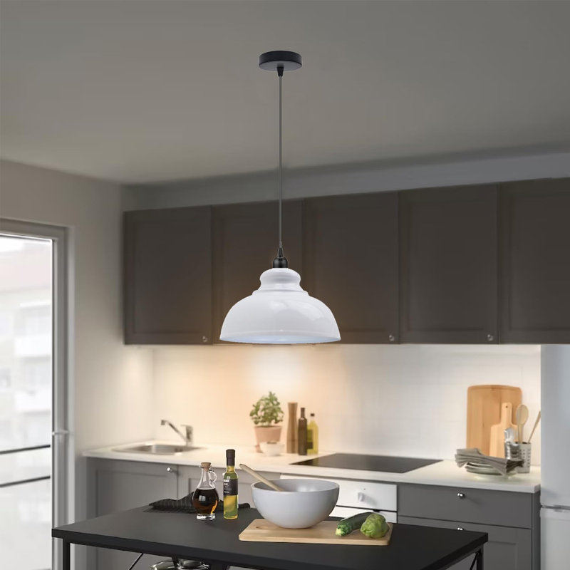 Reich 1 - Light Dome Pendant, 124cm H x 30cm W x 30cm D, Matt White