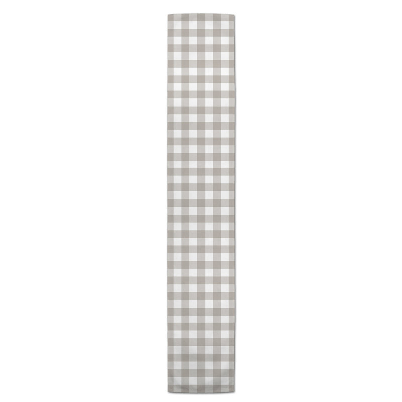 Chemin de table Doster, 90 po x 16 po, Kaki, À carreaux