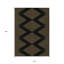 Tapis intérieur lavable noir à motif géométrique 10 pi x 14 pi HomeRoots