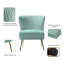 Chaise d'appoint d'appoint en velours capitonné Leona-1846922116