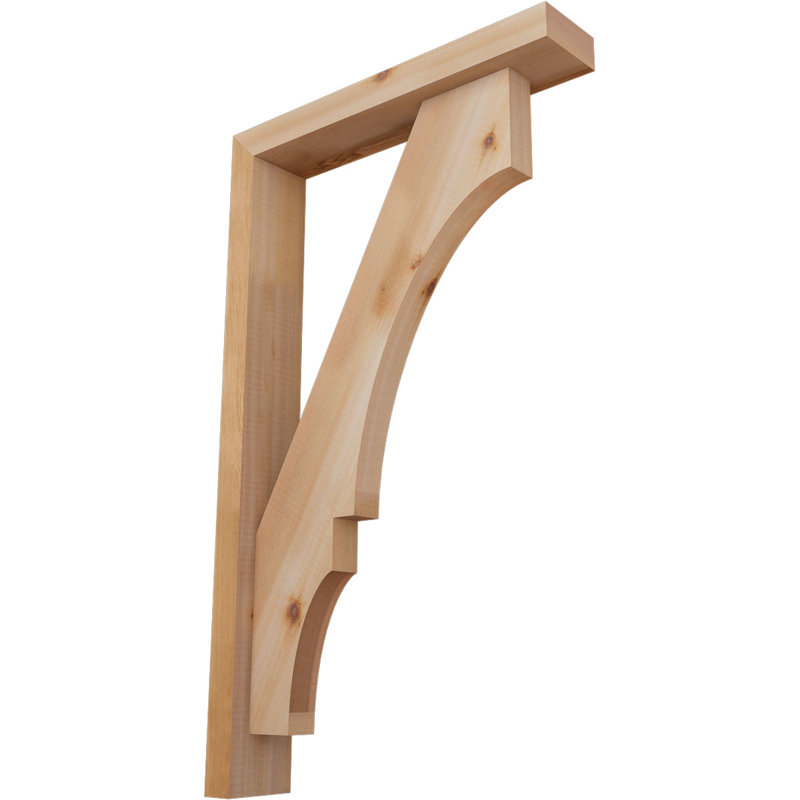 Balboa Block Offset Brace Bracket, 30 x 18, 3 1/2"W Western Red Cedar (Smooth)