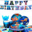 Ensemble 114 pièces de vaisselle de fête d'anniversaire «Finding Nemo»