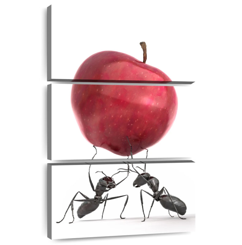 Black Ants With Apple, 32" H x 20" W