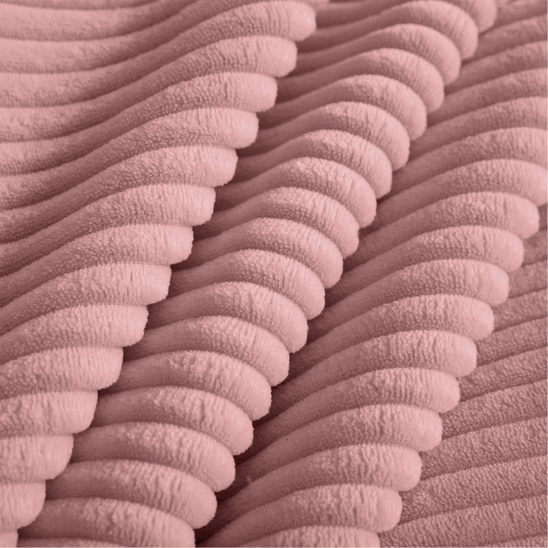 Canapé sans accoudoirs avec coussin Velours côtelé Martha - Rose, Rose
