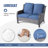 8 - Person Patio Conversation Set with Cushions-85882727-85668425