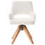 MORAVIA 40cm H Boucle Upholstered Armchair in Beige, Brown