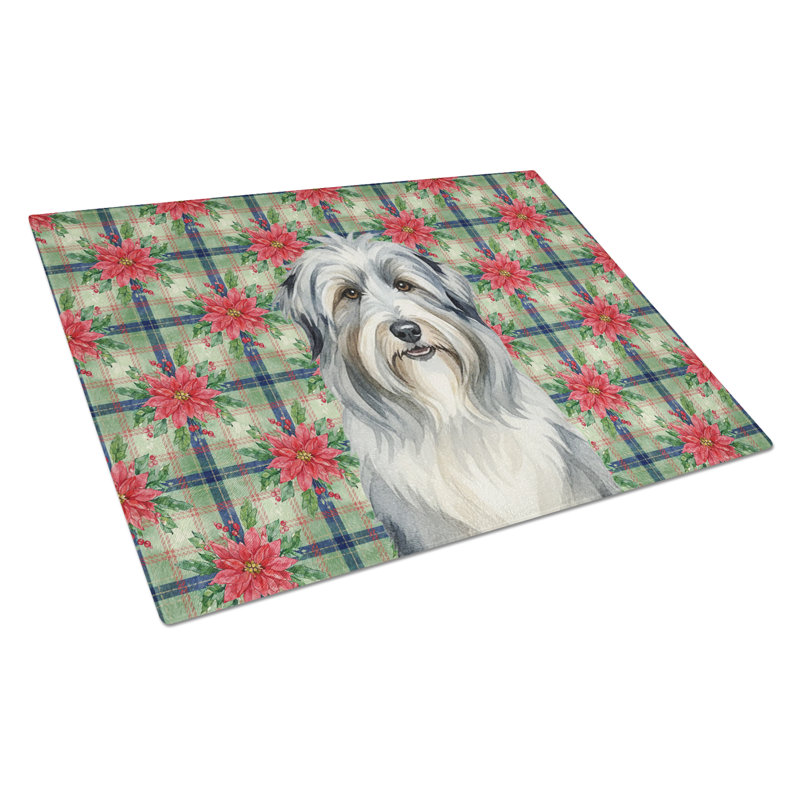 Planche à découper en verre Bearied Collie, Gris