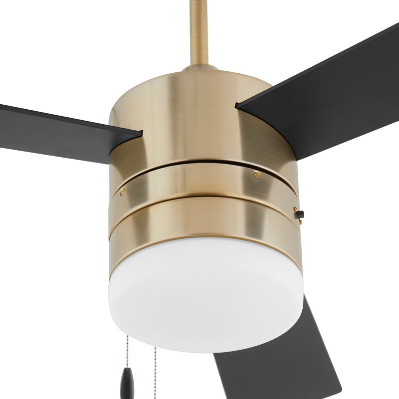 Isaiu 52'' Ceiling Fan, Gold/Black