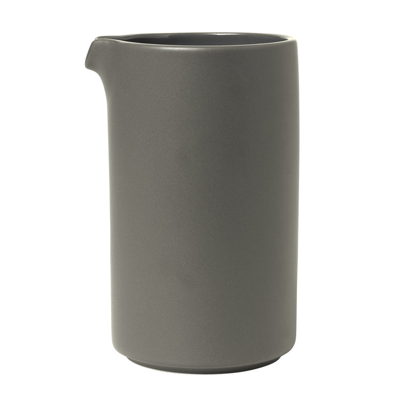 PILAR Stoneware 17 Oz. Pitcher, Pewter