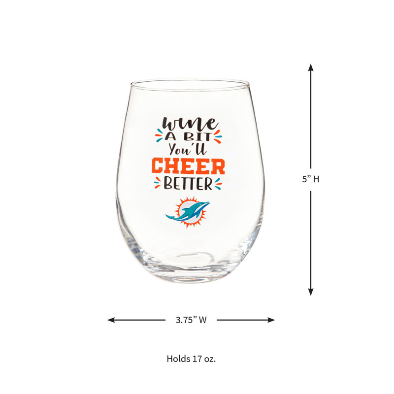NFL 17 oz. Verre à vin sans pied avec boîte-cadeau assortie, San Francisco 49Ers