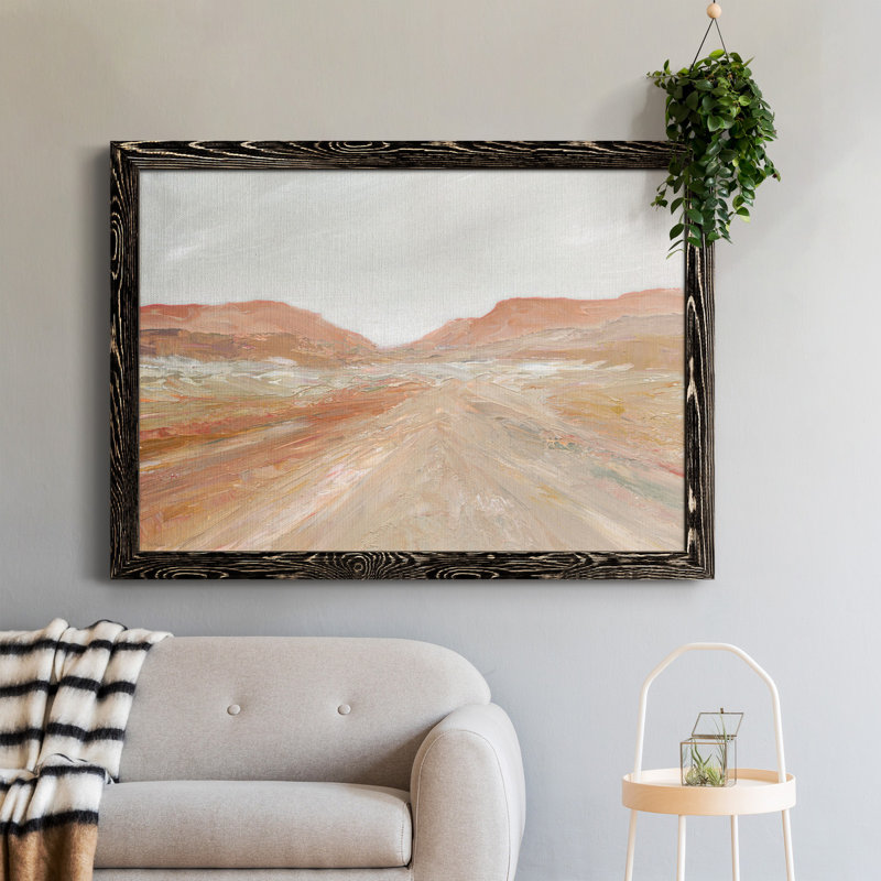 Road to Sedona - Peinture sur toile encadrée, H 31,5 po x l 23,5 po x P 1,5 po, Noir