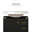 Armoire de meuble-lavabo moderne en MDF noir, rangement de salle de bain peu encombrant