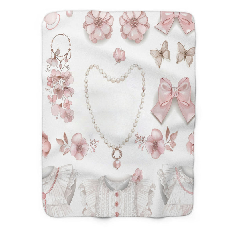 Rose chic - couverture de qualité supérieure 1 pièce, L 50 po x L 60 po