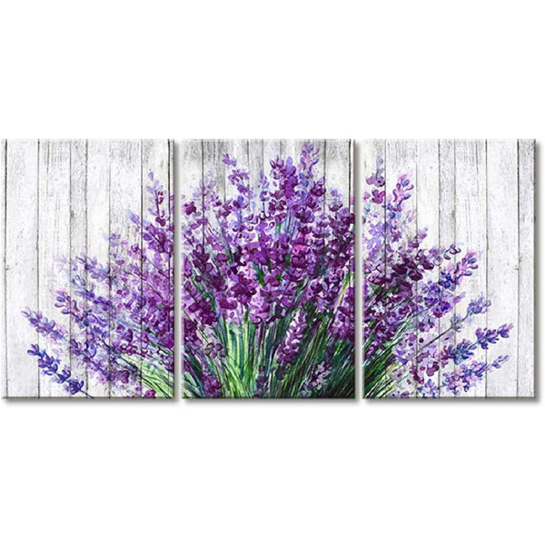 mingbaoge Lavender On Canvas Painting | Wayfair