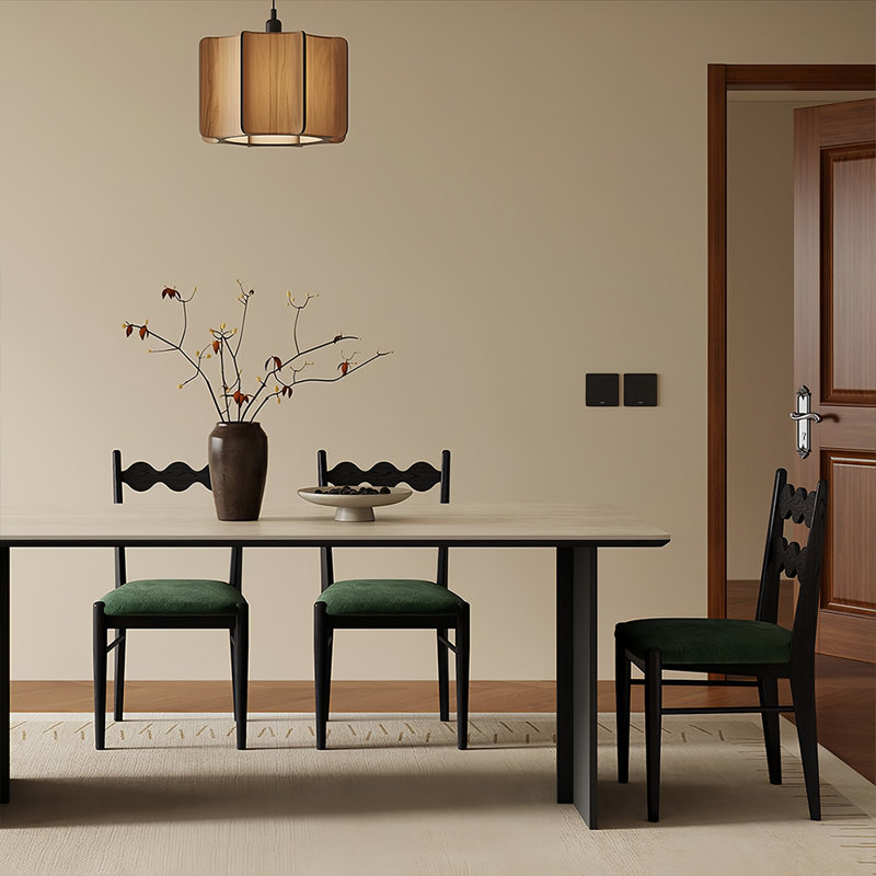 Ensemble de table et chaises simple et rétro, H 29,52 po x L 55,11 po x l 31,49 po