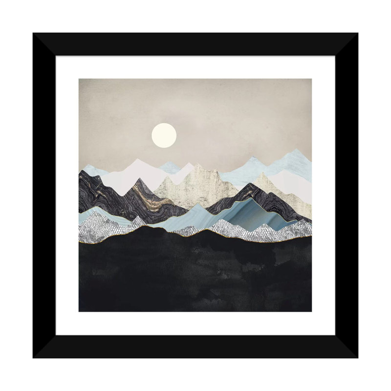 " Silent Dusk ", 24" H x 24" W x 1" D, Black Paper Framed