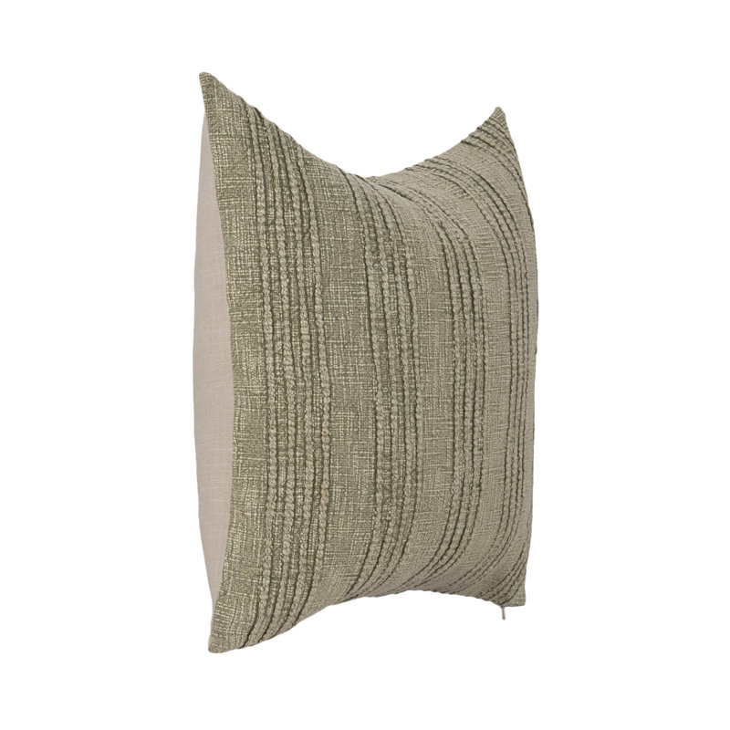 Gratitude Indoor/Outdoor Pillow Cover & Insert, Square 22", Sage