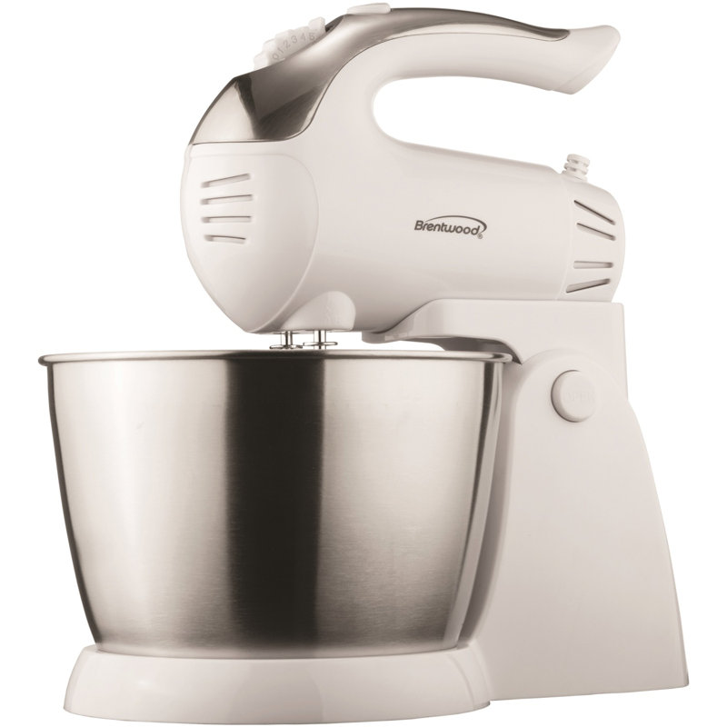 Brentwood Appliances 5 Speed 3 Quarts, White