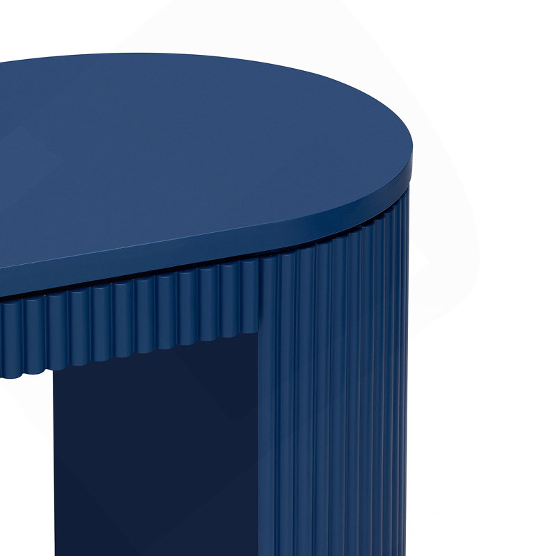 Console incurvée à rayures verticales distinctives, pour rehausser la décoration intérieure et ajouter de la fonctionnalité
