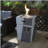 Outdoor concrete fire pit column propane fire pit patio natural gas fire pit