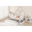 Grand lit plateforme en bois avec garde-corps et 2 tiroirs-308925551