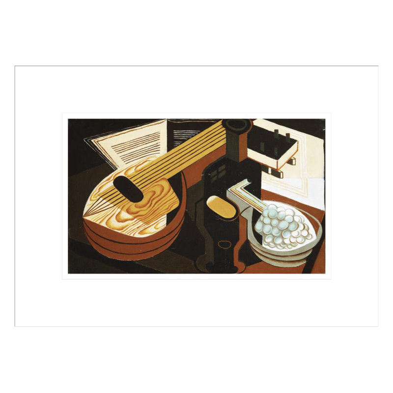 La mandoline par Juan Gris, H 12,37 po x l 16,75 po