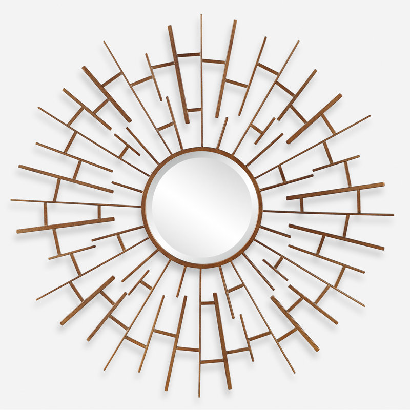 Latitude Run® Eliades Bronze Round Mirror
