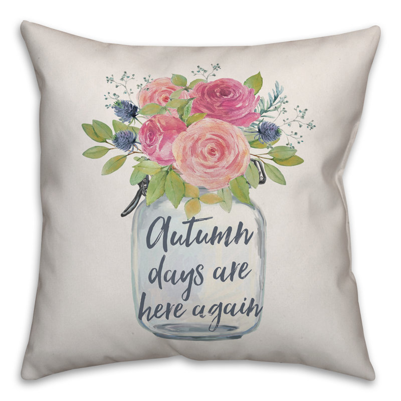  Housse de coussin Autumn Days Are Here Again, 20 po X 20 po