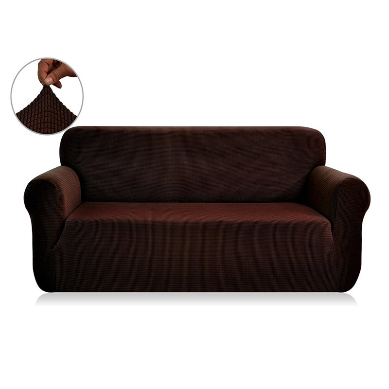 Housse pour causeuse à coussins carrés/rectangulaires, Brun, H 23 po x l 92 po x P 24 po