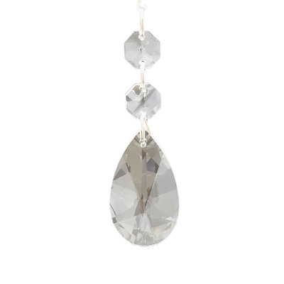 Ornement faîteau à facettes en cristal pendalogue