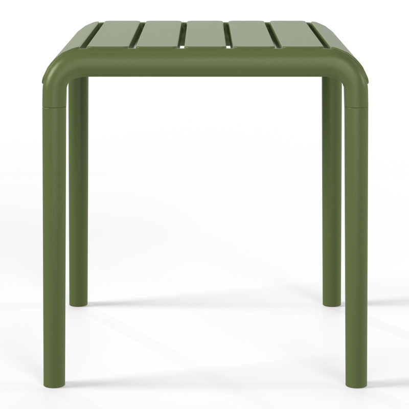 Square Outdoor Side Table, Green