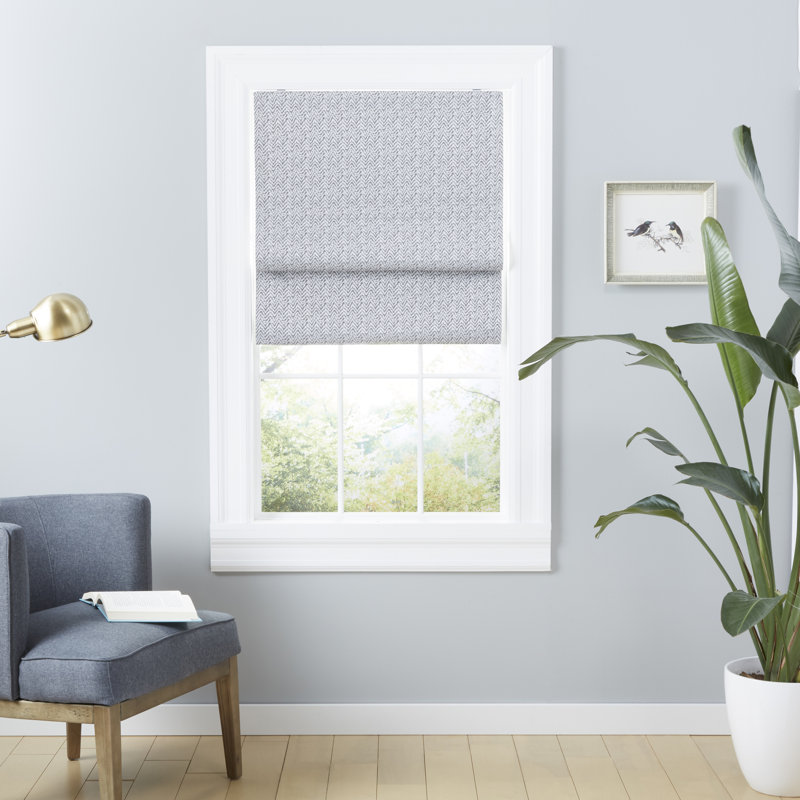 Store romain occultant Total Exclusive Esme, L 27 po x L 64 po, gris