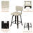 Randerick Swivel Upholstered 25.2" Faux Leather Counter Stool with Wood Frame-2055809855